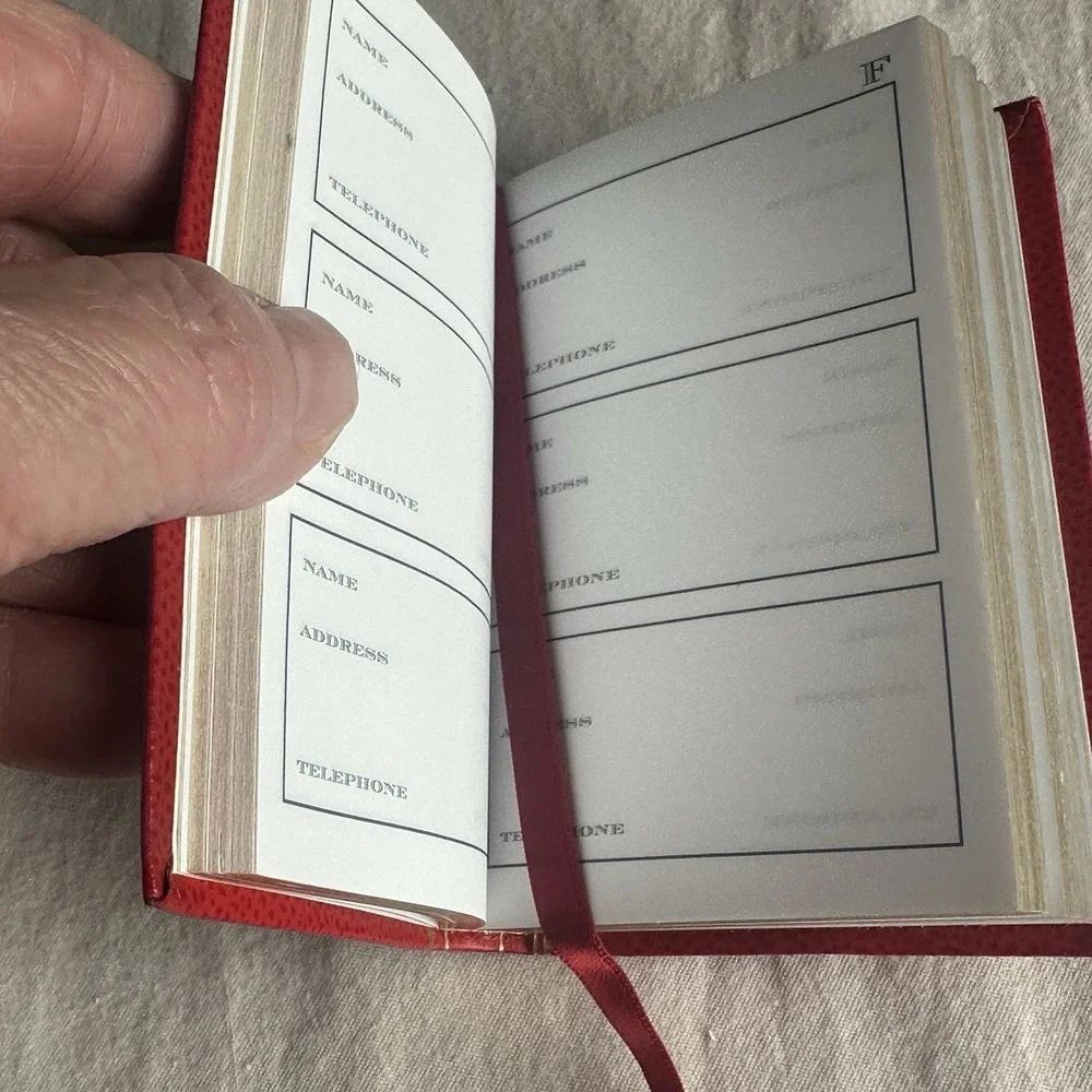 Vintage Saks Fifth Avenue Leather Address Books Made In England: New Unused
